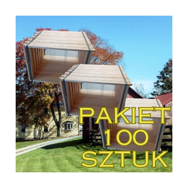 Ramka wielkopolska hoffmanowska, zadrutowana, złożona zestaw 100szt.